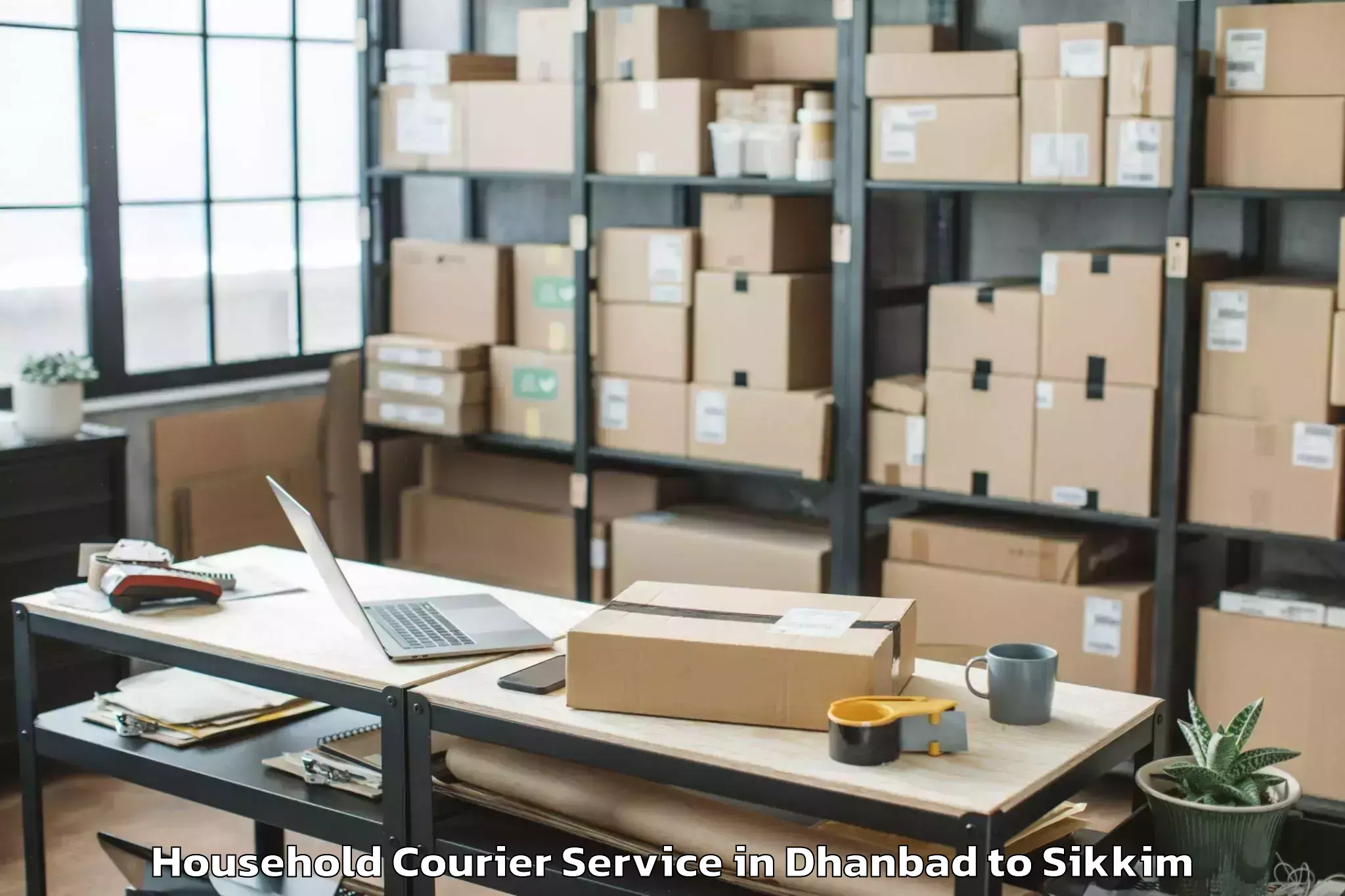 Top Dhanbad to Icfai University Sikkim Gangto Household Courier Available